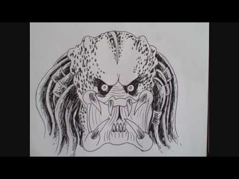 480x360 Drawing A Predators Face - Predator Face Drawing