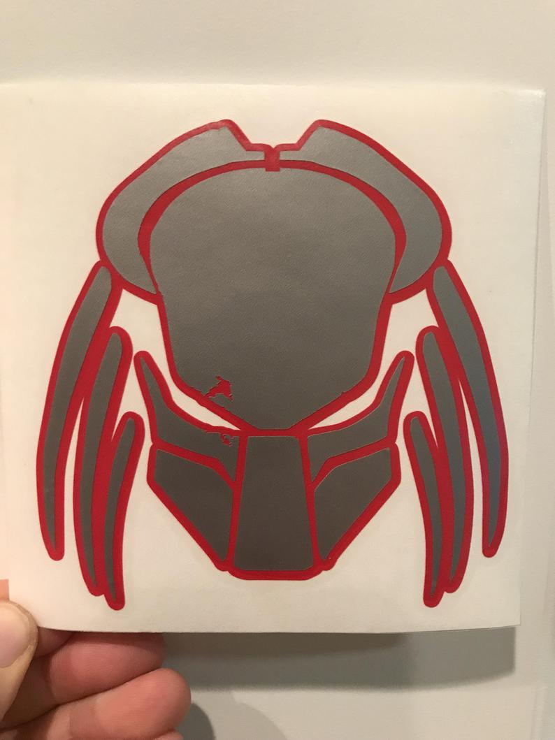 794x1059 large predator helmet vinyl decal etsy - Predator Helmet Drawing