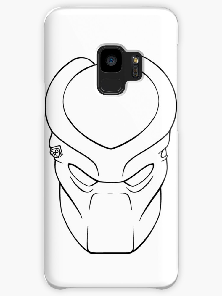 750x1000 Predator Mask Outline Cases Skins For Samsung Galaxy - Predator Mask Drawing