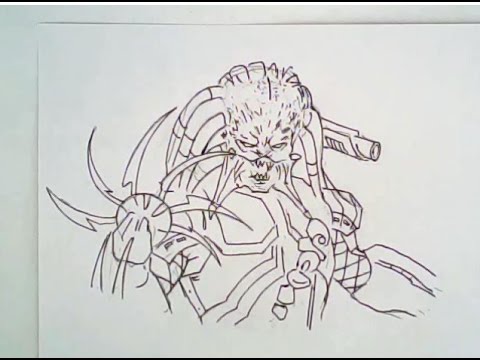 480x360 Mortal Kombat X - Predator Mask Drawing