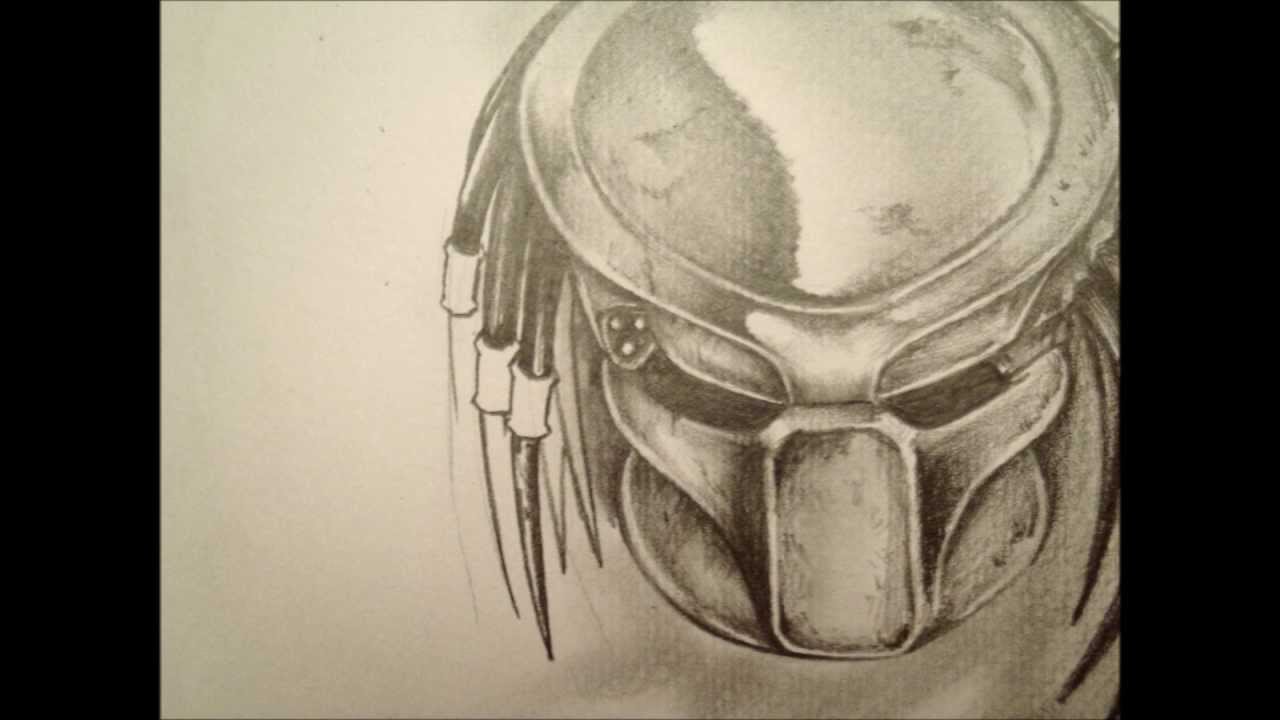 1280x720 carl's awesome predator masked version drawing - Predator Mask Drawing