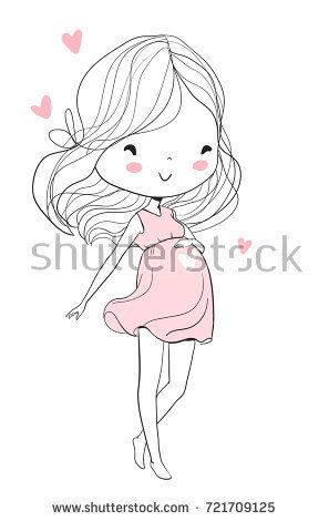 297x470 cute pregnant woman - Pregnant Cartoon Drawing