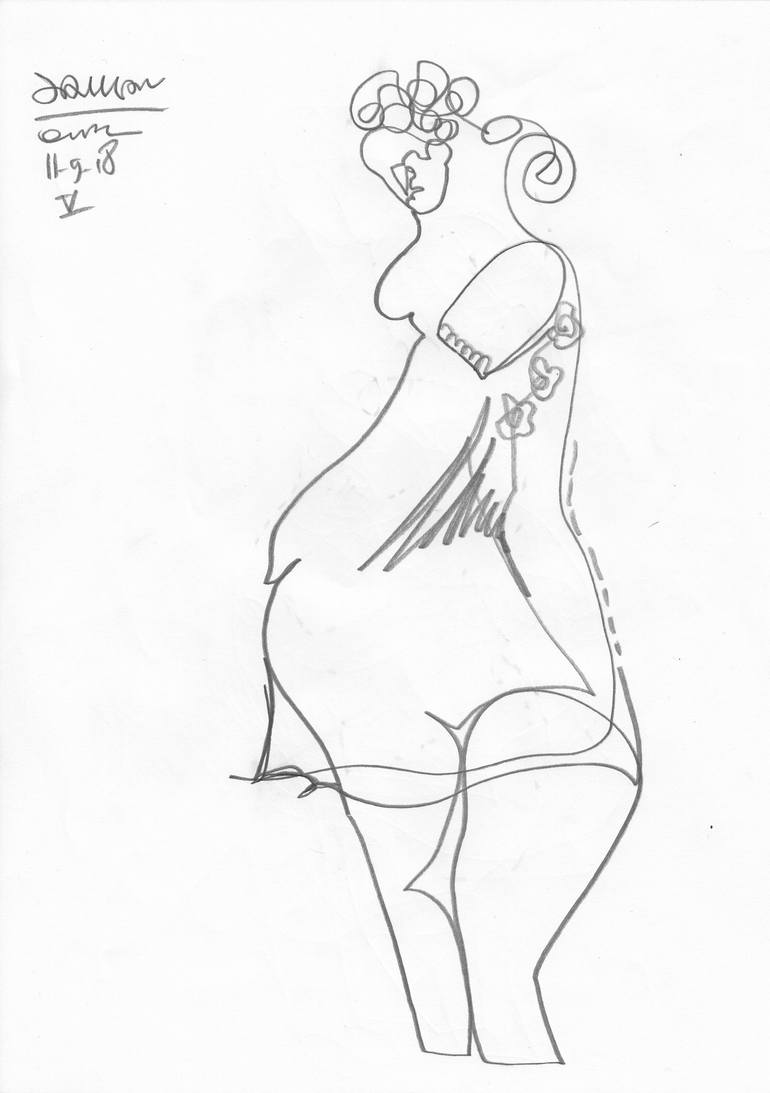 770x1093 pregnant woman drawing - Pregnant Drawing