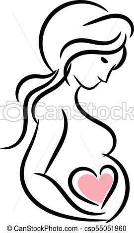 270x470 woman pregnant sketch isolated - Pregnant Drawing