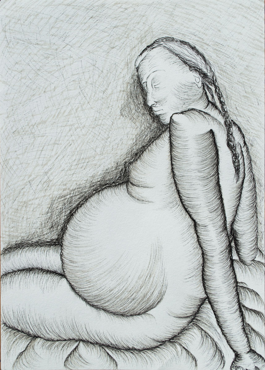 858x1200 pregnant drawing - Pregnant Drawing Images