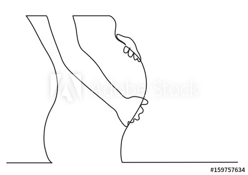 500x354 pregnant woman body - Pregnant Drawing Images