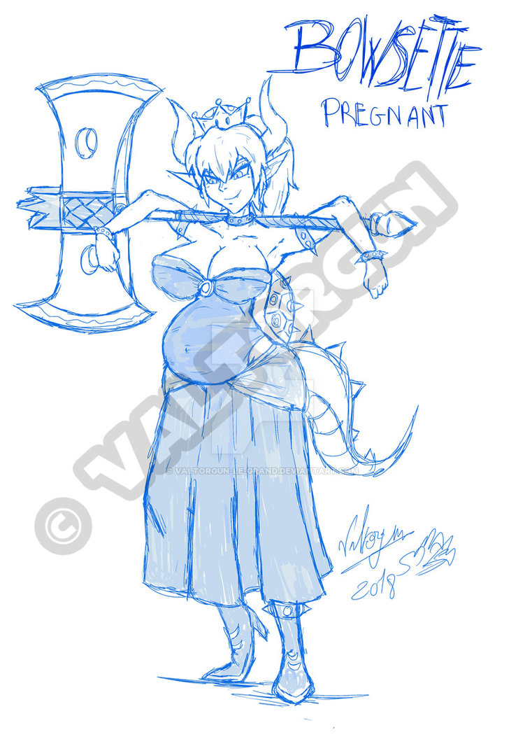 751x1063 fanart bowsette pregnant sketch - Pregnant Drawing Images