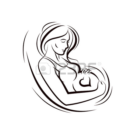 450x450 Pregnant Girl Drawing - Pregnant Girl Drawing
