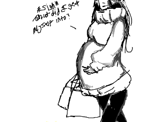 300x250 Pregnant Anime Girl Drawing - Pregnant Girl Drawing