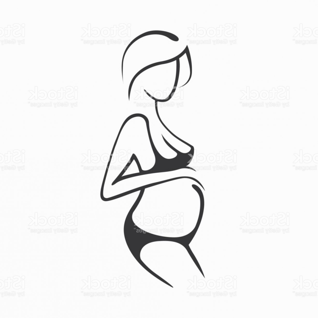1228x1228 drawing linear beautiful pregnant girl in dark clothes birth - Pregnant Girl Drawing