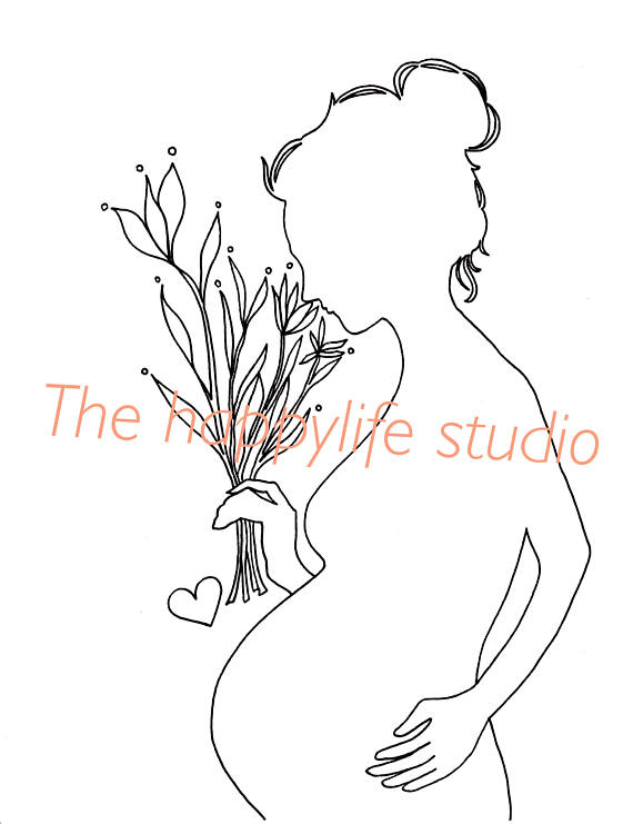 570x741 Huge Collection Of 'pregnant Lady Drawing' Download More Than - Pregnant Lady Drawing