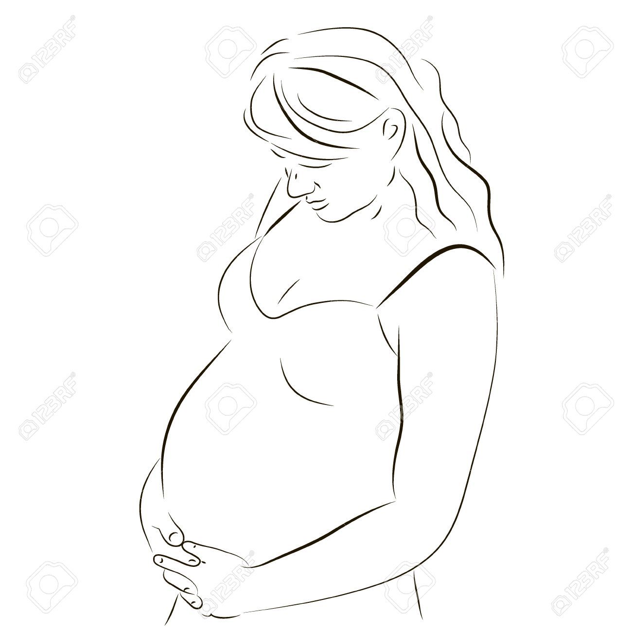 1300x1300 image result for drawing of pregnant lady birth art drawings - Pregnant Lady Drawing