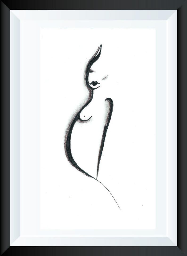 794x1082 abstract pregnant lady print hand drawn pregnant lady print etsy - Pregnant Lady Drawing