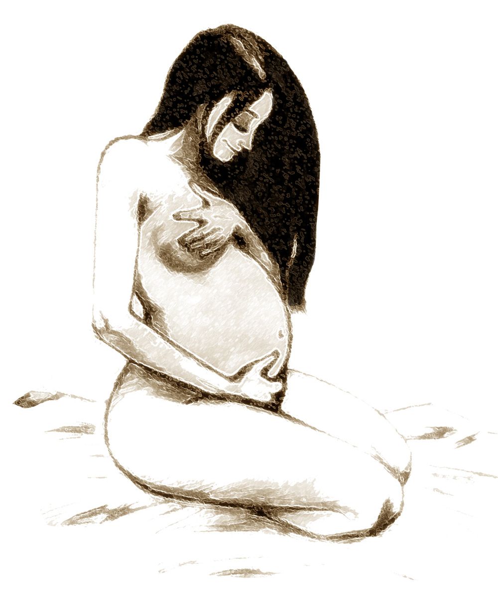 1000x1216 Pregnant Lady My Drawings - Pregnant Lady Drawing