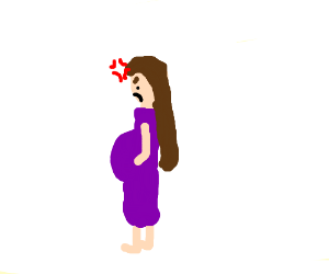 300x250 Angry Pregnant Lady Drawing - Pregnant Lady Drawing