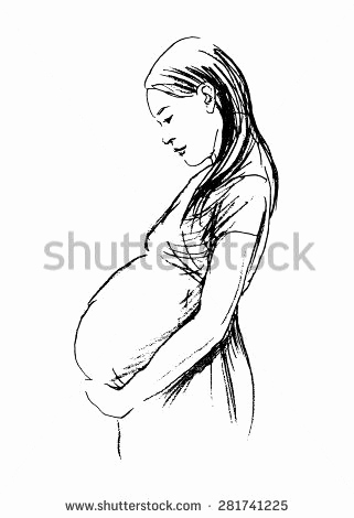 321x470 sketch of pregnant lady fresh drawing linear beautiful pregnant - Pregnant Lady Drawing