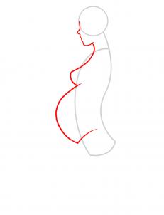231x302 How To Draw Pregnant Women, Step - Pregnant Lady Drawing