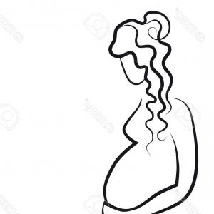 300x300 silhouette of pregnant woman and sperm vector clipart sohadacouri - Pregnant Silhouette Drawing
