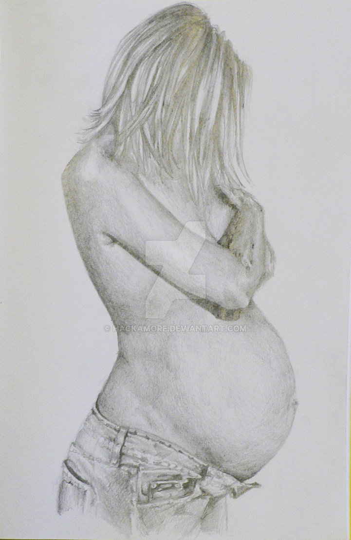 721x1107 pregnant woman - Pregnant Woman Drawing