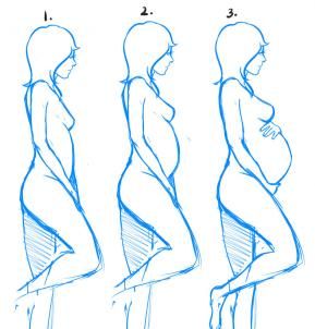 289x302 how to draw pregnant woman drawing watercolor drawings - Pregnant Woman Drawing
