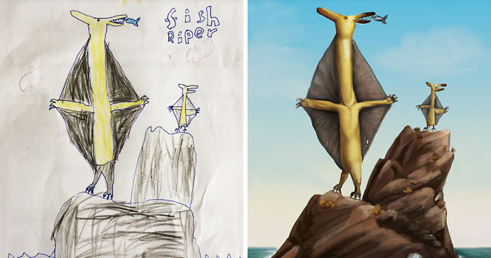 700x368 paleontologist brings kids' dinosaur drawings to life and decides - Prehistoric Drawings