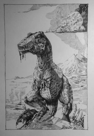 375x539 prehistoric predator drawing - Prehistoric Drawings