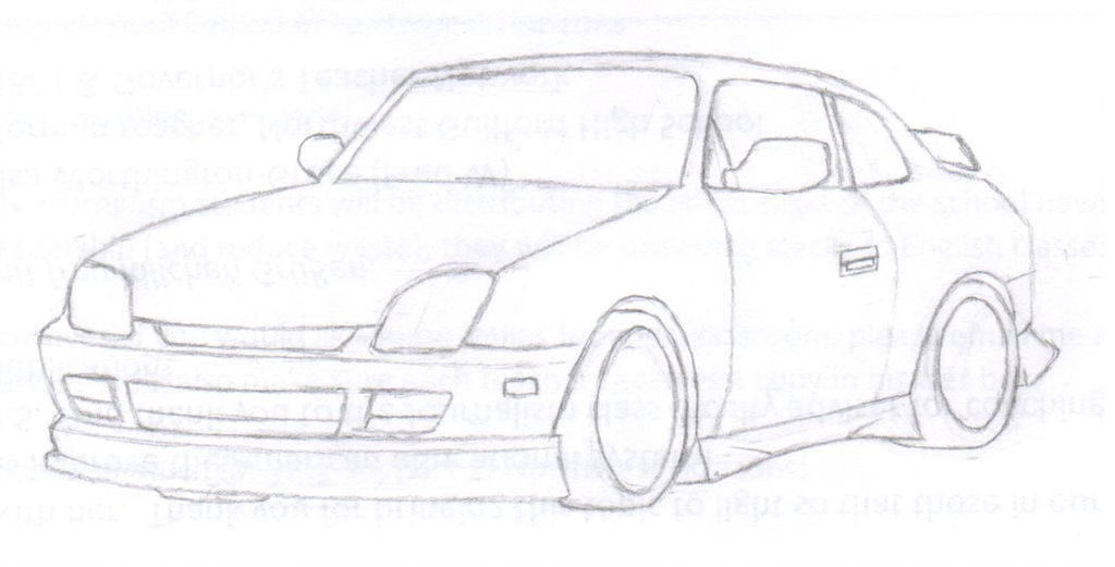1024x521 Honda Prelude Sketch - Prelude Drawing
