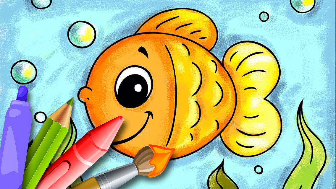 1136x640 Animals Coloring Book For Kids - Preschool Children Drawing