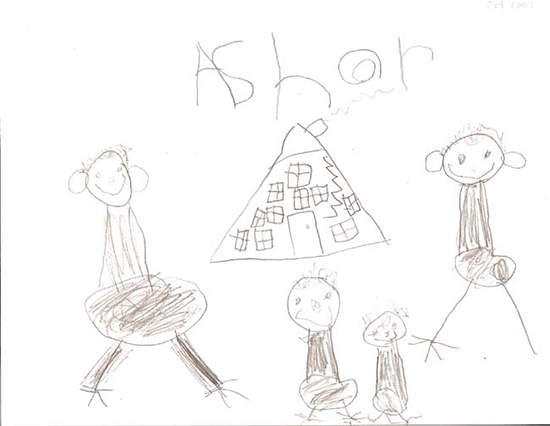 550x426 family portrait preschool drawing - Preschool Drawing