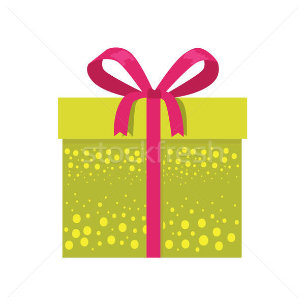 600x600 gift box with decorative drawing on wrapping paper vector - Present Box Drawing