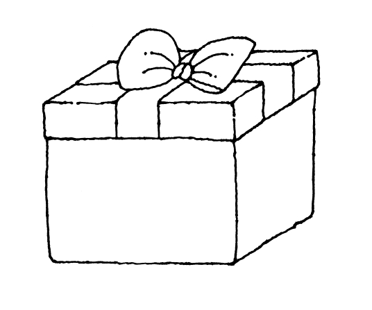 536x447 Gift Box - Present Box Drawing
