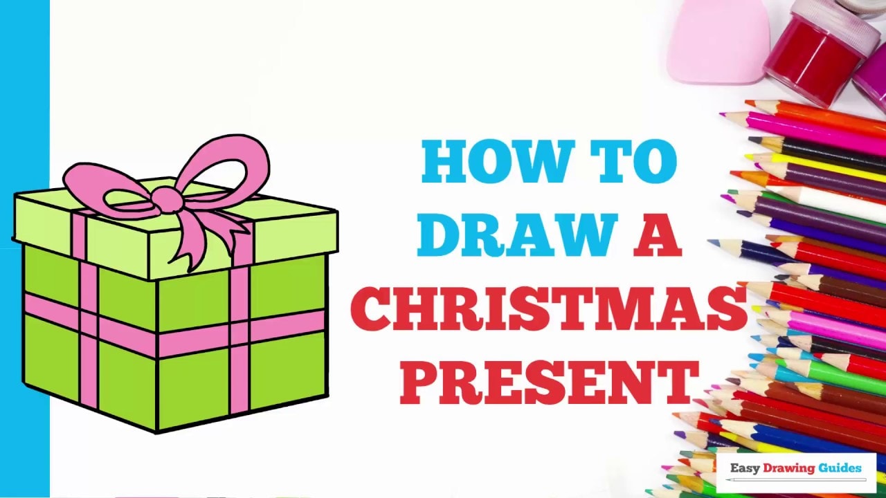 1280x720 how to draw a christmas present - Present Drawing