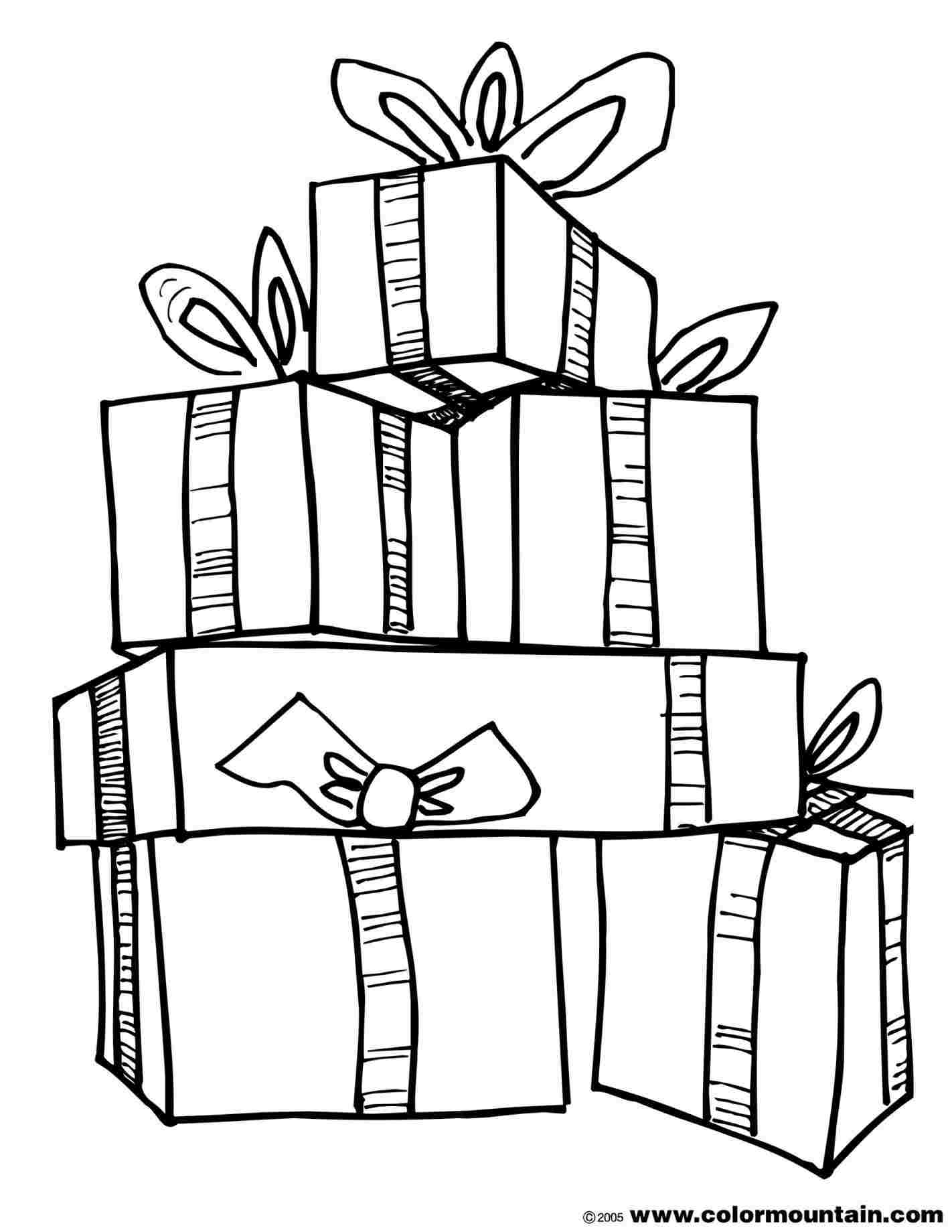 1422x1840 Christmas Gift Drawing Easy Christmas Gifts - Present Drawing