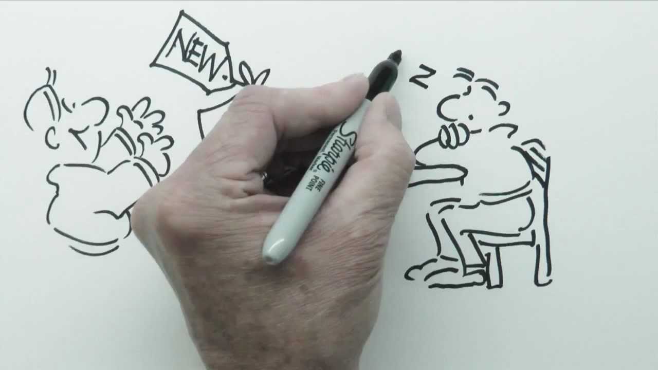 1280x720 Speed Draw Cartoon Presentations For Business - Presentation Drawing