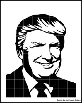 280x350 mystery grid drawing president donald j trump tpt - President Drawing