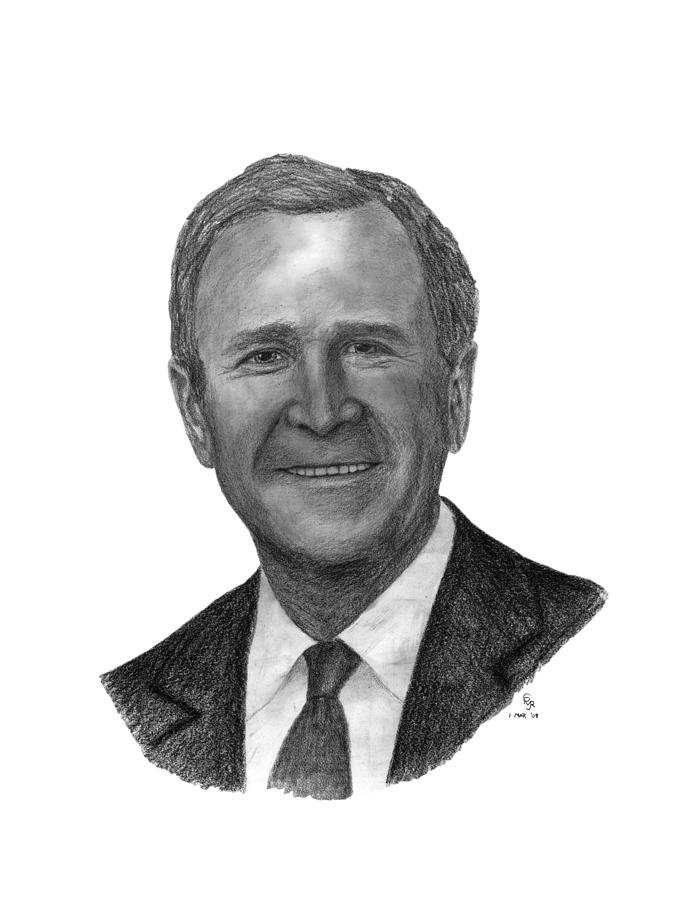 674x900 president george w bush drawing - President Drawing