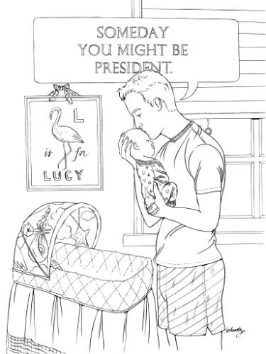 375x500 future president drawing - President Drawing