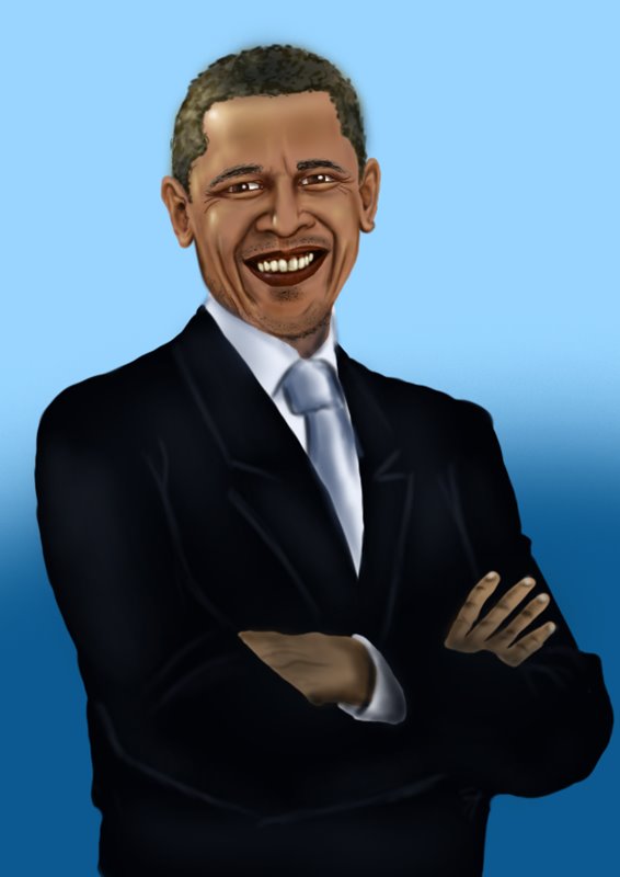 566x800 Learn How To Draw Barack Obama - President Obama Drawing