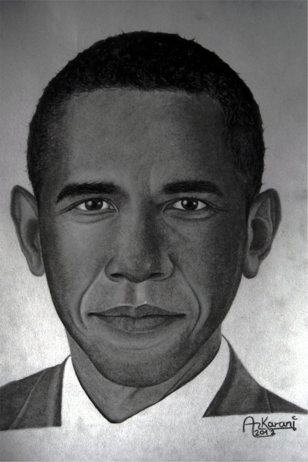 600x900 Obama Drawing Free Download - President Obama Drawing
