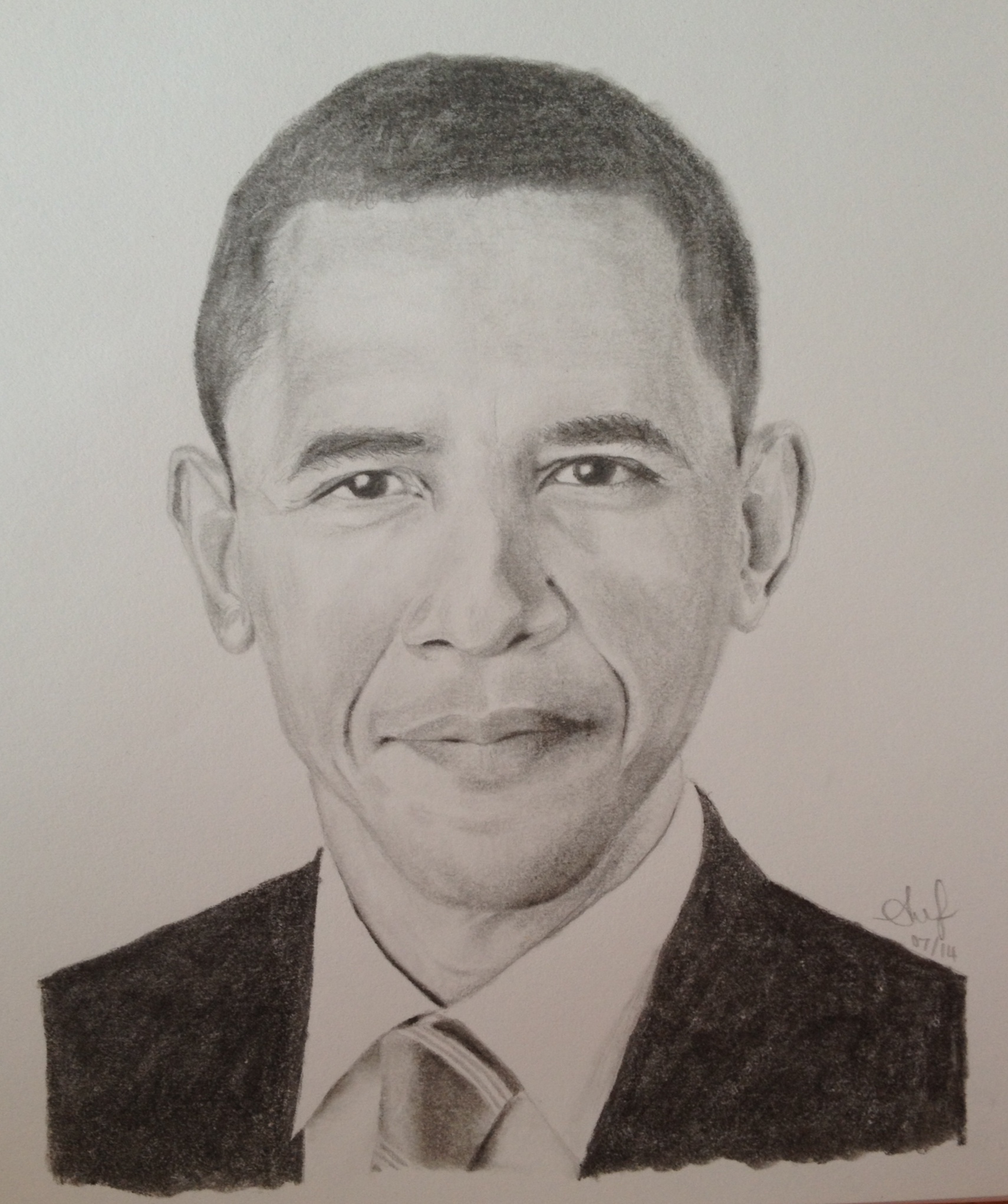 1710x2044 pencil portrait barack obama alana jean's creations - President Obama Drawing