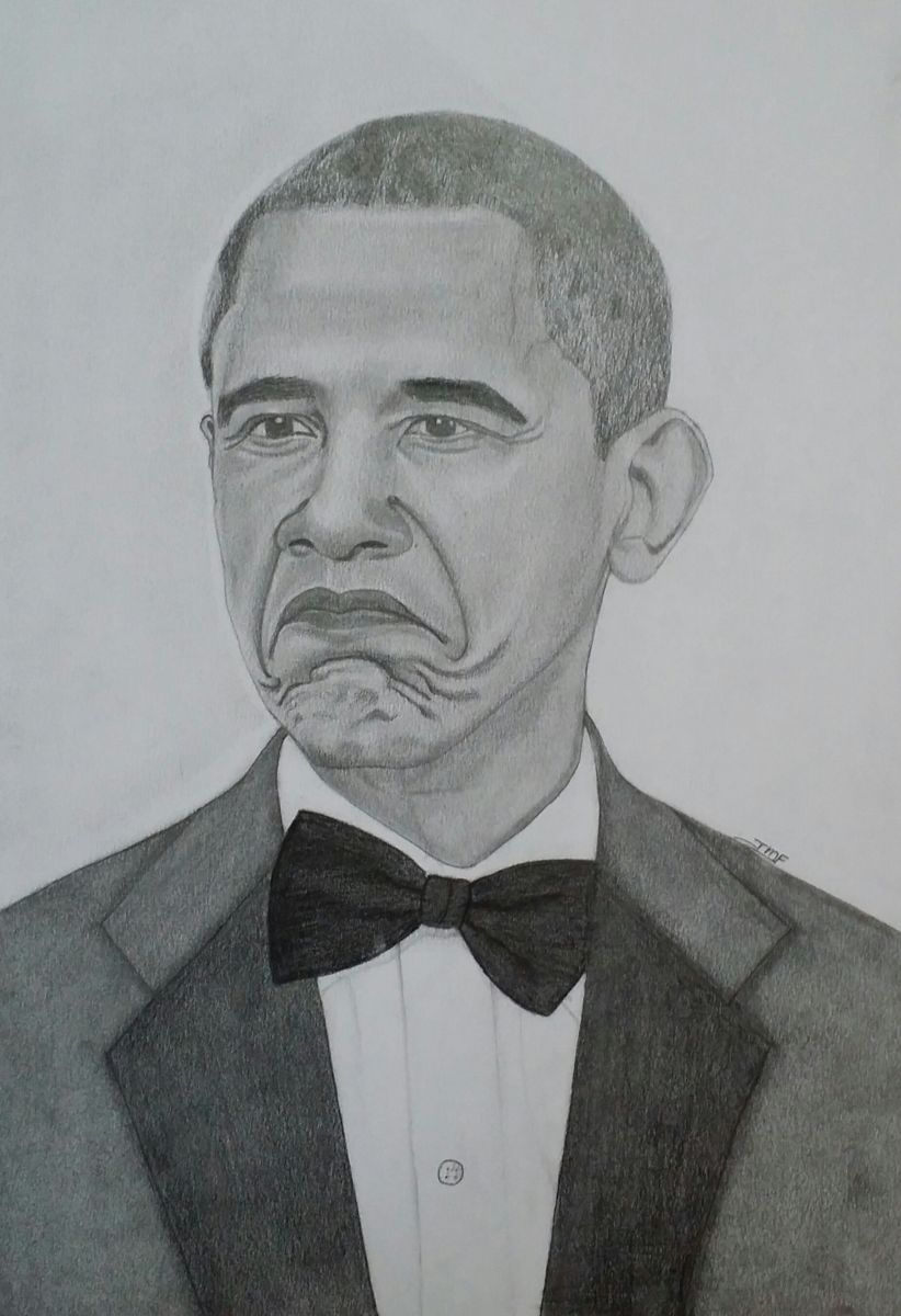 822x1200 Barack Obama - President Obama Drawing