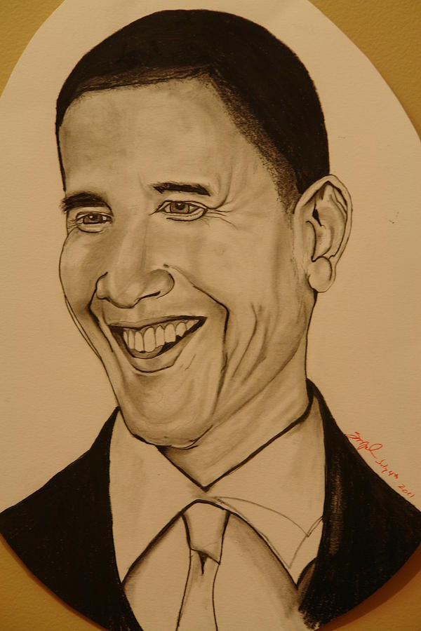 600x900 president barack obama drawing - President Obama Drawing