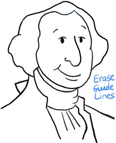 236x292 how to draw cartoon george washington with simple step - Presidents Day Drawings