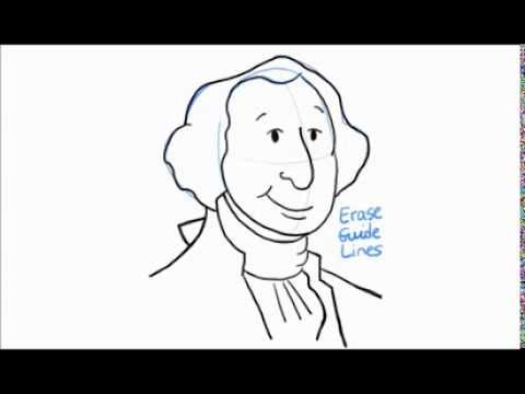 480x360 how to draw george washington for presidents day - Presidents Day Drawings