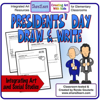 350x350 presidents' day writing draw and write - Presidents Day Drawings