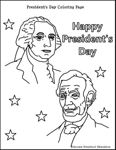 386x500 presidents day coloring pages for kindergarten great free - Presidents Day Drawings
