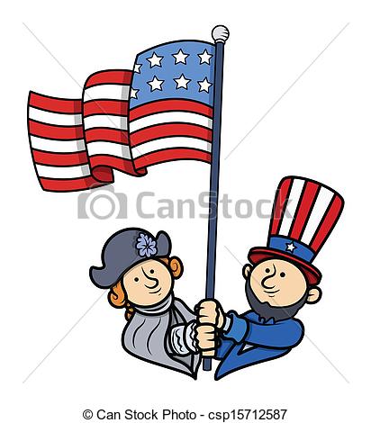 412x470 floating usa flag - Presidents Day Drawings