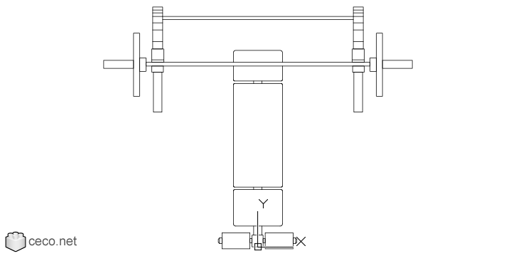726x360 autocad drawing bench press for chest to workout - Press Drawing