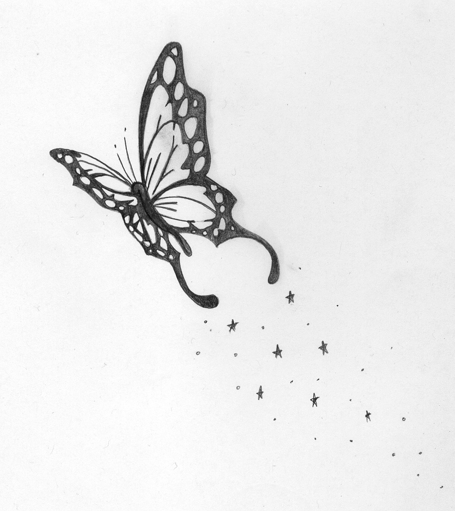 915x1029 Nice Drawing Butterfly For Free Download - Pretty Butterfly Drawings