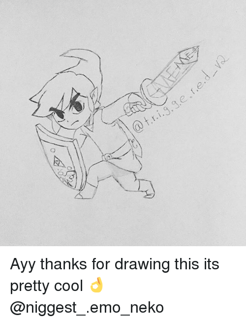 500x654 e o ayy thanks for drawing this its pretty cool emo - Pretty Cool Drawings